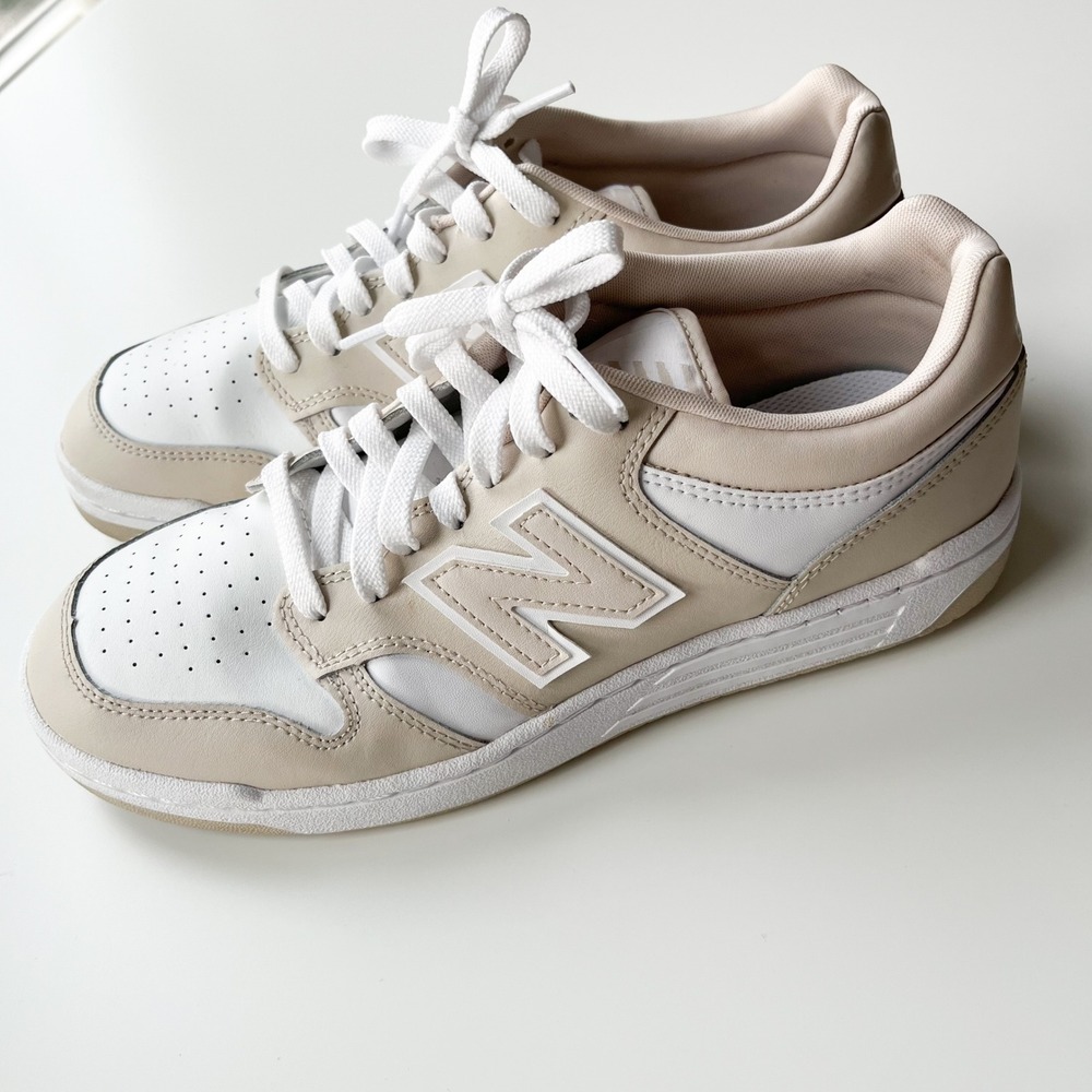 New Balance 480 Shoes Mens 8.5 Tan White